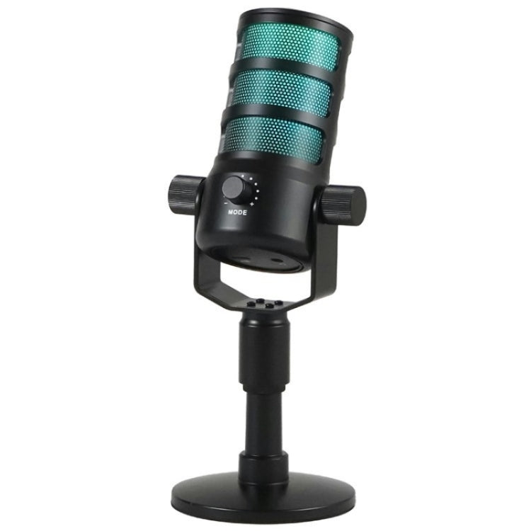 Microfono per riduzione del rumore da tavolo per giochi in streaming live RGB PDO, PDO Microfono per riduzione del rumore da tavolo per giochi in streaming live RGB PDO, PDO